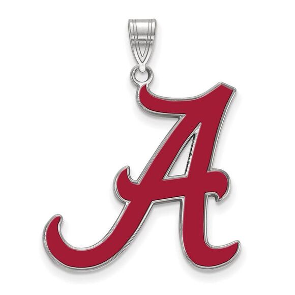 Sterling Silver U. of Alabama XL Enamel Pendant
